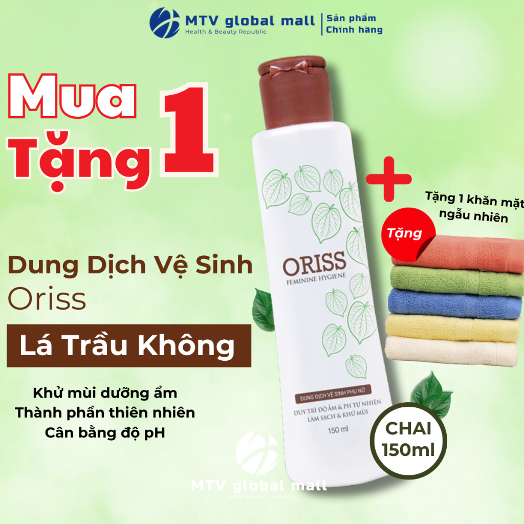 Dung Dịch Vệ Sinh Phụ Nữ Kháng Khuẩn Khử Mùi Oriss Làm Sạch Dịu Nhẹ Chai 150ml