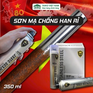 Sơn Xịt Mạ Crom Bạc TAIKO 350ml | Siêu Bóng, Làm Mới Ô Tô, Xe Máy, Đồ Trang Trí