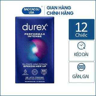 Bao cao su cao cấp kéo dài thời gian quan hệ Durex Performax Intense [HÀNG NHẬP MỸ]
