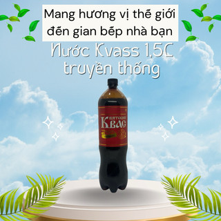 Nước giải khát Nga Kvass Vyatich 1.5L – Vị truyền thống, mát lạnh sảng khoái