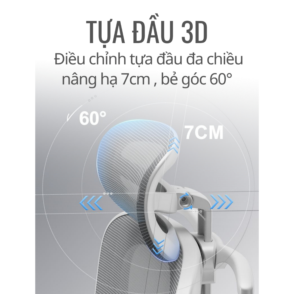 Ghế Công Thái Học Resdani CTH-72-LXR, Tay Nâng Điều Chỉnh , Nệm Lưới Tựa Đầu 3D ,Góc Ngả 125 Độ Gác Chân | BigBuy360 - bigbuy360.vn