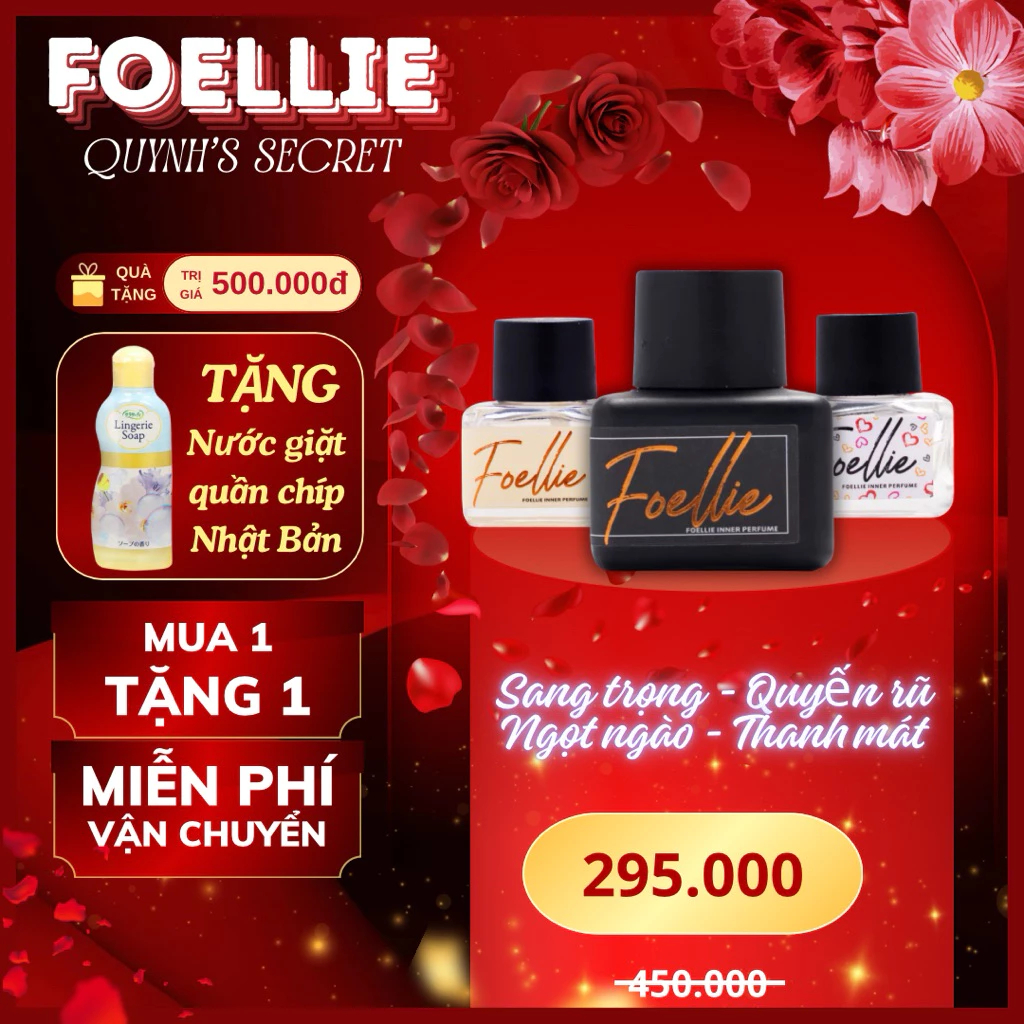 [CHÍNH HÃNG][Quà Tặng] Nước hoa vùng kín Foellie Inner Perfume 5ml - Lưu hương dài lâu