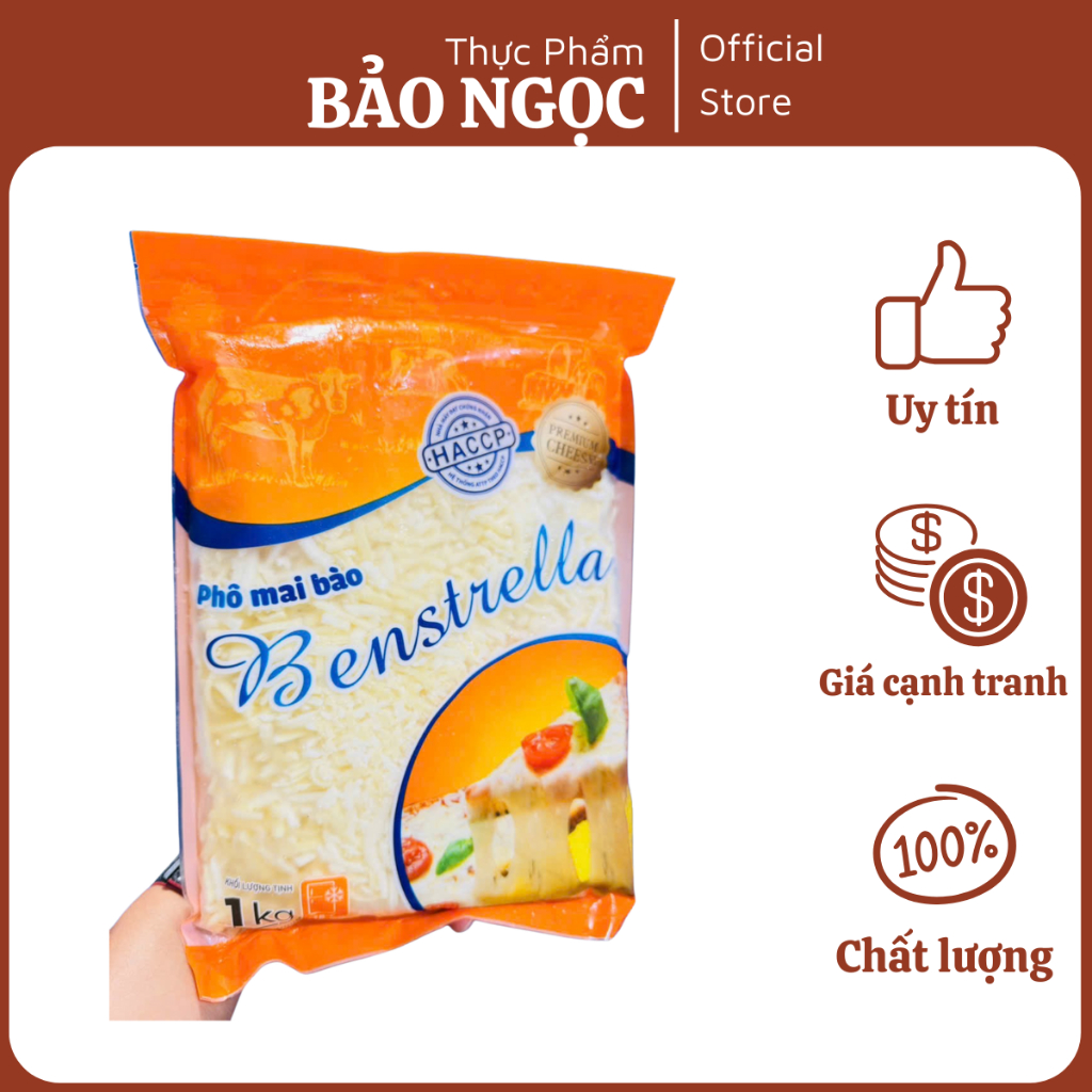 Phô Mai Bào Mozzarella Benstrella – Tan Chảy Dai Béo, Kéo Sợi Tuyệt Vời 🧀✨ hỏa tốc Hà Nội