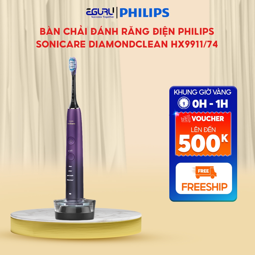 Bàn chải đánh răng điện Philips Sonicare DiamondClean HX9911 - Hàng Chính Hãng - Bảo Hành 24 Tháng