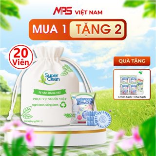 Combo 20 Viên Sạch - Tặng 4 Viên Sạch Bồn Cầu Super Clean và 1 Chai Sạch Bồn Cầu Super Clean - MPS