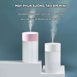Máy phun sương tạo ẩm 2 chế độ, cần cắm điện khi sử dụng, tích hợp đèn trang trí, đèn ngủ, xông tinh dầu thư giãn
