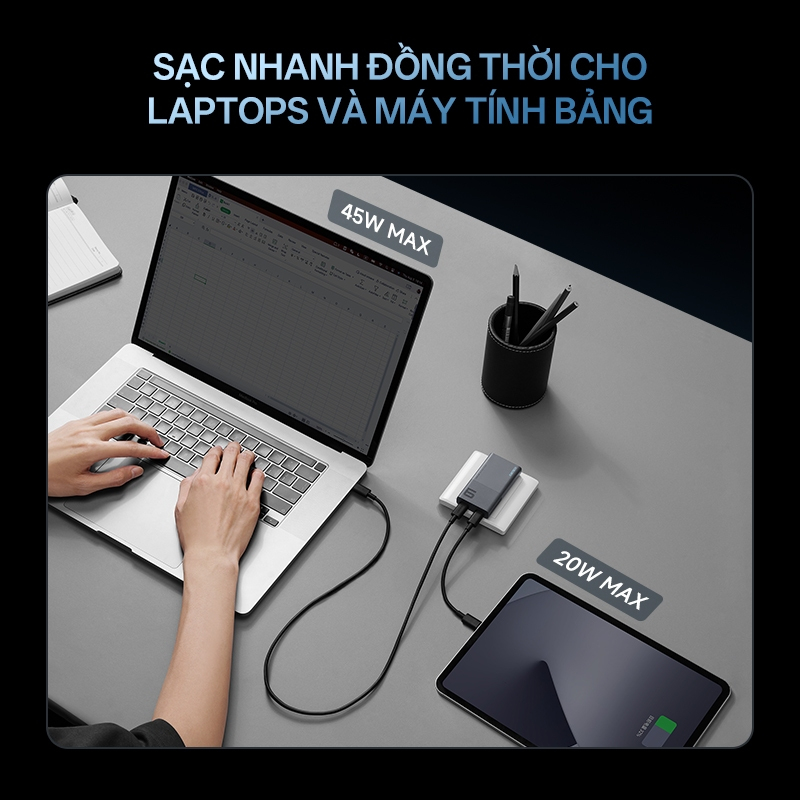 Củ Sạc GaN CUKTECH AD652S 2C | Cống Suất 65W Max | Hỗ Trợ Sạc Nhanh | Thiết Kế Siêu Mỏng | Bảo Hành 18 Tháng | BigBuy360 - bigbuy360.vn