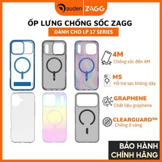   iPhone 17 Series  Ốp lưng chống sốc ZAGG hỗ trợ sạc không dây hạn chế ố vàng  - Hàng chính hãng 