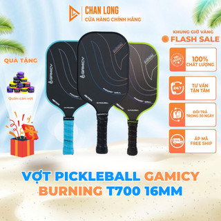 Vợt Pickleball Gamicy Burning T700 16mm – Mặt Carbon Aviation – Lực Đánh Mạnh, Kiểm Soát Tốt - Chính Hãng Cao Cấp