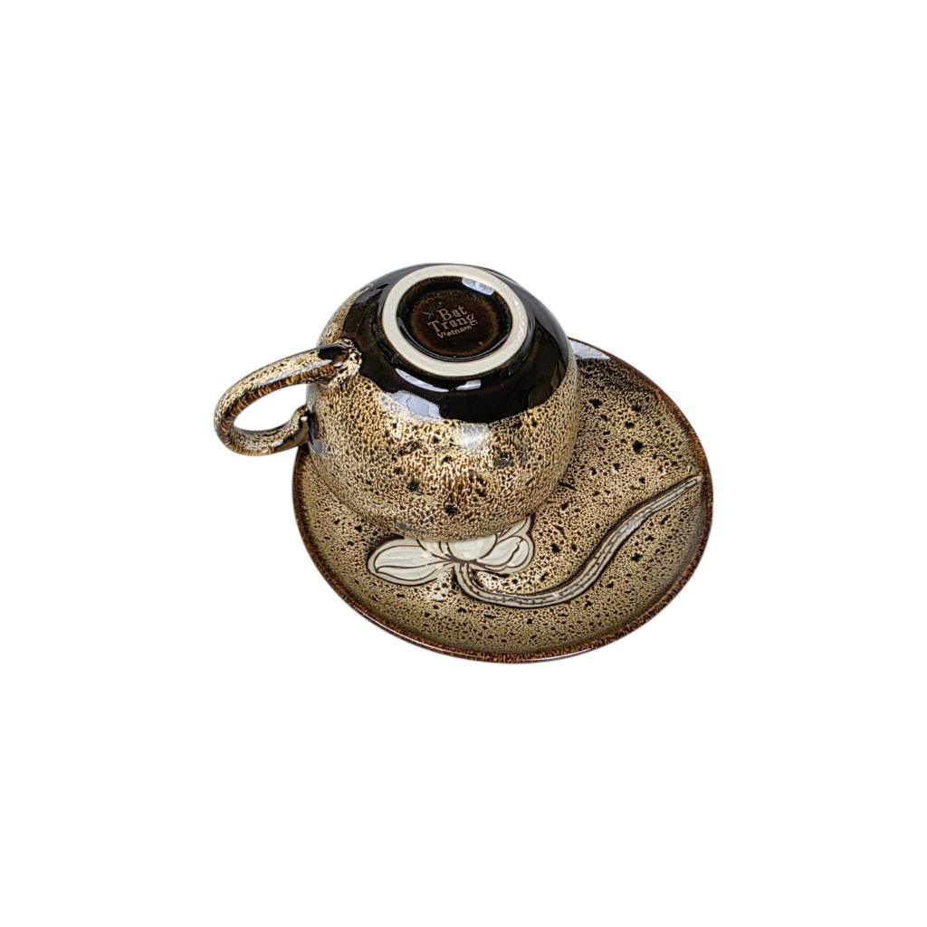 Cốc Capuchino Cafe ~250ml Hoàng Bạch Liên Men Hoả Biến Quán Cafe Văn Phòng Gốm Sứ Gia Dụng Bát Tràng