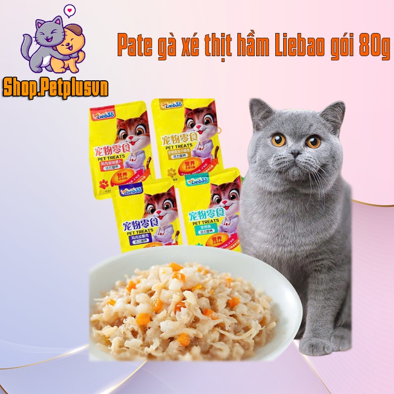 COMBO 10 gói Pate cho mèo Liebao gà xé dinh dưỡng