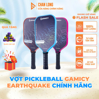 Vợt Pickleball Gamicy Earthquake – Mặt Nhám, 50% Carbon, Siêu Bền, Chuẩn Thi Đấu - Chính Hãng