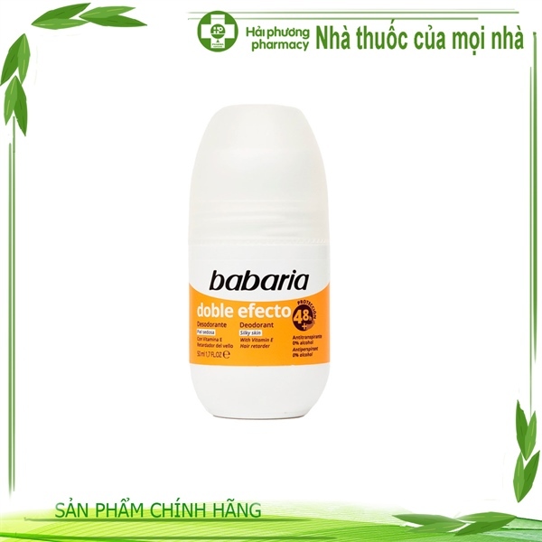 Lăn khử mùi Babaria doble efecto Vitamin E lọ 50ml