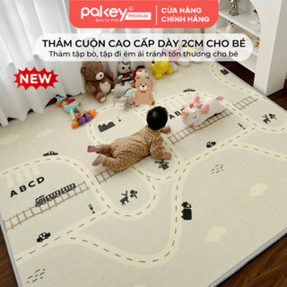 Thảm Cuộn XPE PAKEY Cao Cấp Dày 2cm Họa Tiết Sinh Động Siêu Êm Cho Bé Tập Bò, Tập Đi, Thảm Trải Sàn Không Nếp Gấp
