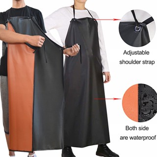 Tạp dề da hai mặt chống thấm nước cho công việc phòng thí nghiệm, thợ làm thịt, vệ sinh cá, công nghiệp