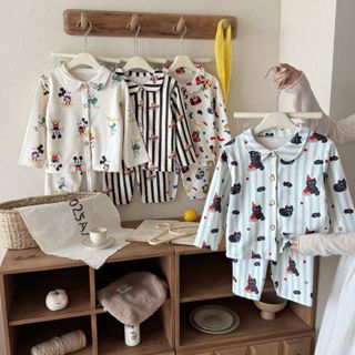  Bộ ngủ pijama phom rộng bộ ngủ thu đông họa tiết hoạt hình nhiều mẫu đủ size cho bé trai bé gái từ 1-15 tuổi 