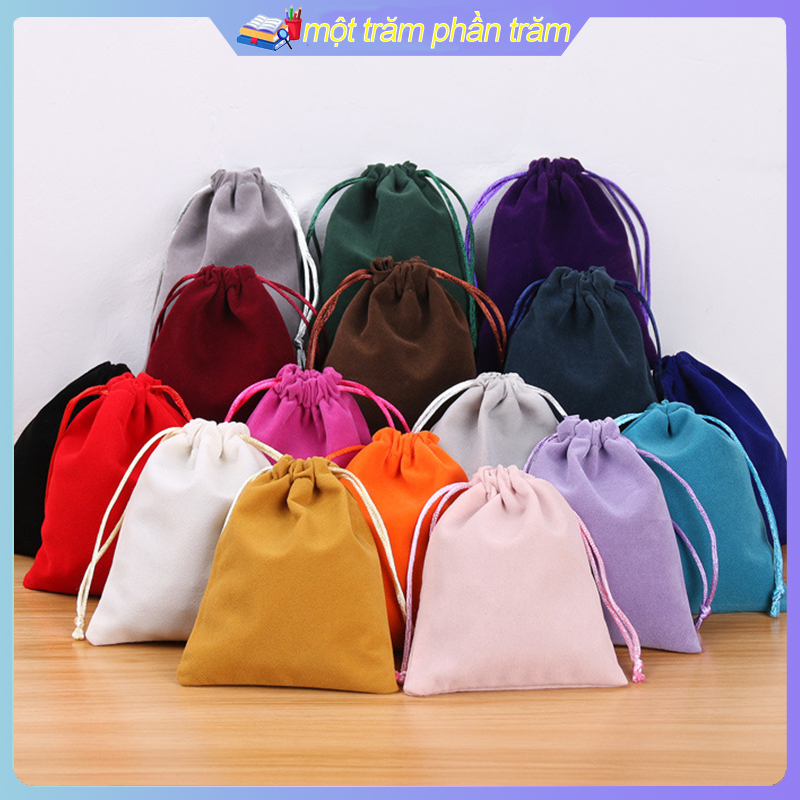 combo 10🎆 Cảm thấy túi trang sức vải, túi vải fleece, túi vải nhỏ, túi bó, túi đóng gói