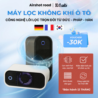 Máy lọc không khí ô tô - Công nghệ lõi không cần thay màng lọc, khử hôi, bụi mịn, vi khuẩn, chống say xe AIRSHOT ROAD