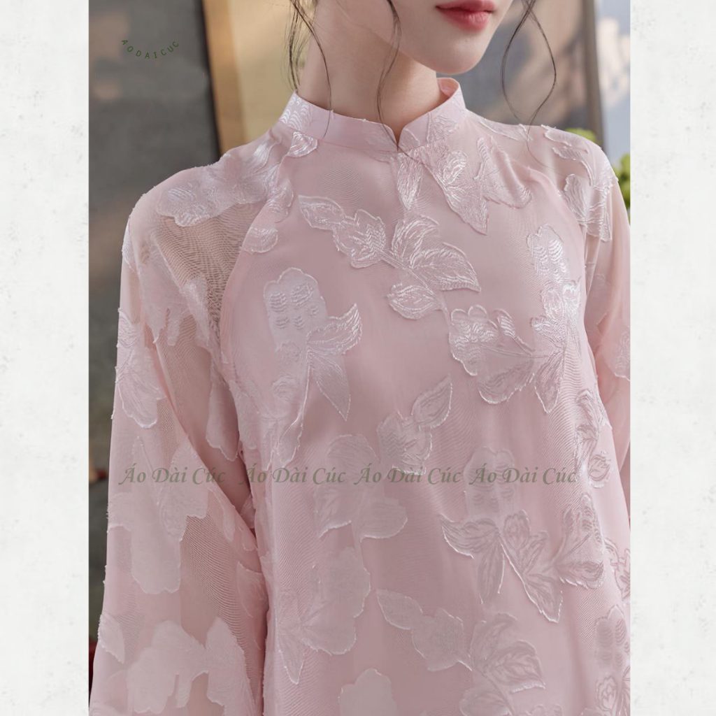 Áo dài cách tân 4 tà dáng suông Dư Hy nhẹ nhàng, thướt tha- Áo Dài Cúc | BigBuy360 - bigbuy360.vn