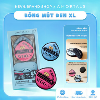 Bông Mút Trang Điểm AMORTALS XL Màu Đen Mềm Mại Tán Nền Kem Lót Cushion Chuyên Nghiệp