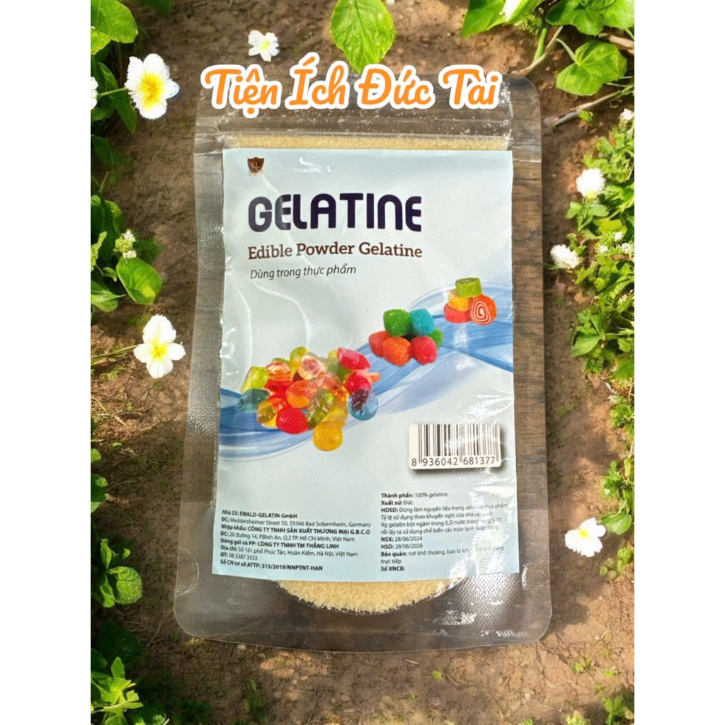100g Bột Gelatine Đức Ewald-Gelatine Nấu Chè, Làm Bánh, Kẹo Dẻo
