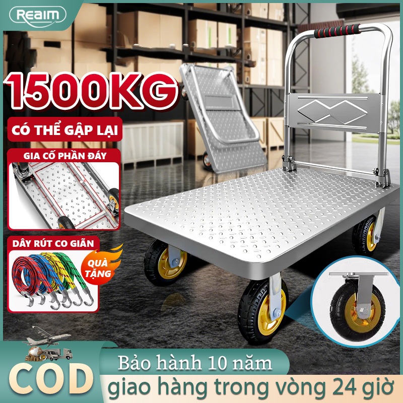 Xe đẩy hàng Xe Đẩy Gấp Gọn chống ồn siêu bền Tải Trọng 600kg Gấp Gọn Tiện Lợi