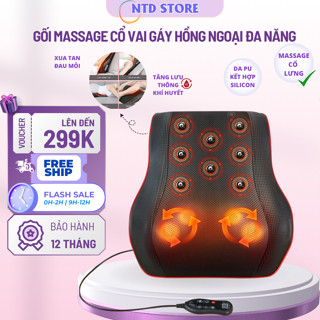Gối Massage Cổ Vai Gáy Hồng Ngoại Đa Năng KL-19 Cao Cấp thế hệ mới