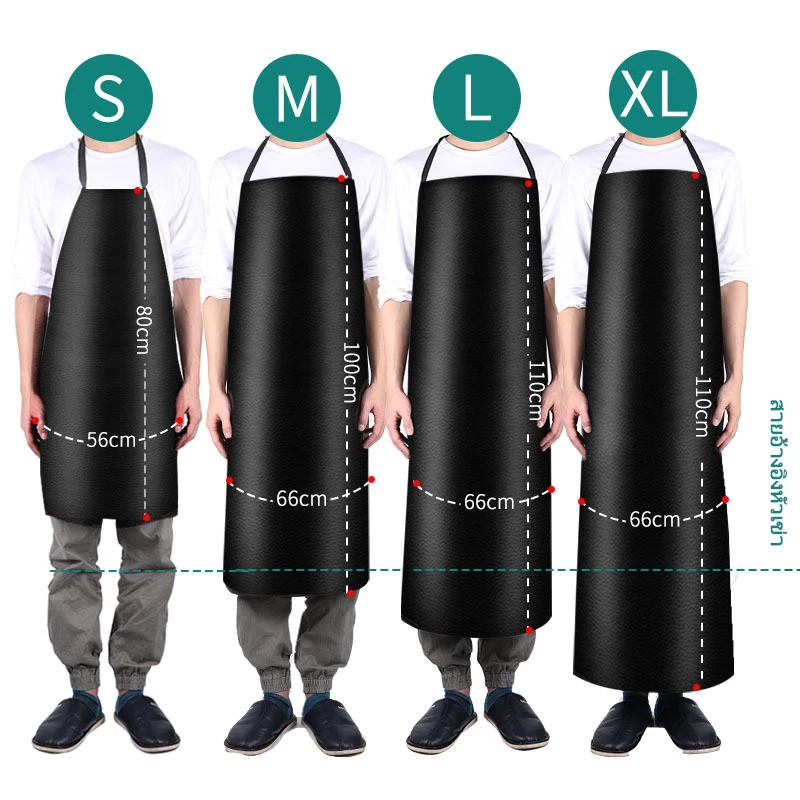Tạp dề Bảo vệ lao động không thấm nước và chống thấm dầu Apron công nghiệp PVC mở rộng tạp dề da
