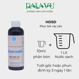 Kích rễ Grow-mint | kích rễ gốc hữu cơ | giâm chiết cành, phục hồi cây yếu | Lọ 100ml pha 10L nước