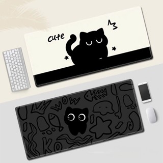 Lót chuột, pad chuột hình mèo đen cute Vua Lót Chuột DESKMAT, mouse pad chống trượt