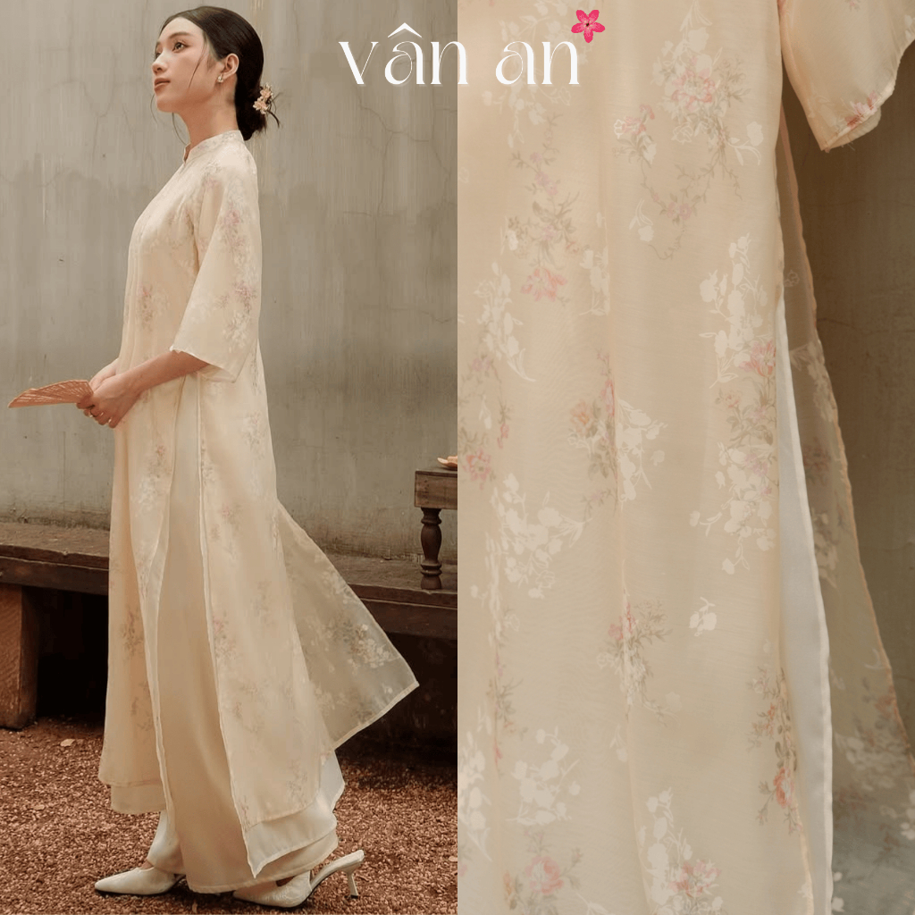 [VÂN AN - TẾT 2026] Áo Dài DIỆP CHI - Dáng Suông, Tay Lỡ - Thiết Kế 4 Tà - Chất Liệu Tơ Premium In Hoạ Tiết Hoa 3D | BigBuy360 - bigbuy360.vn