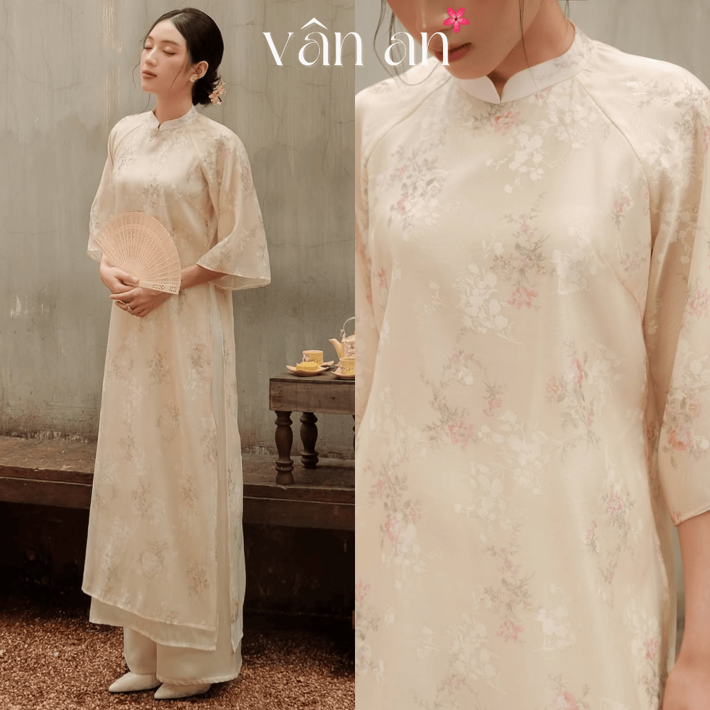 [VÂN AN - TẾT 2026] Áo Dài DIỆP CHI - Dáng Suông, Tay Lỡ - Thiết Kế 4 Tà - Chất Liệu Tơ Premium In Hoạ Tiết Hoa 3D | BigBuy360 - bigbuy360.vn