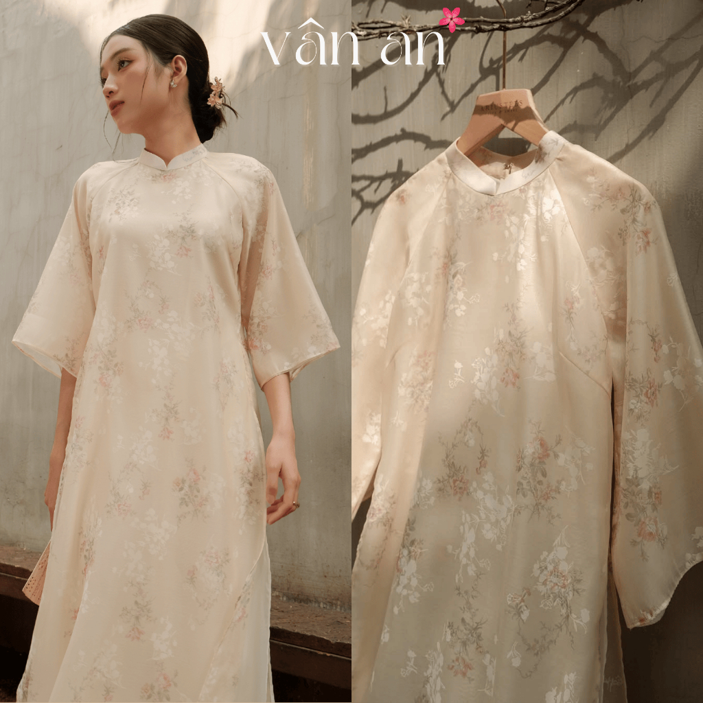 [VÂN AN - TẾT 2026] Áo Dài DIỆP CHI - Dáng Suông, Tay Lỡ - Thiết Kế 4 Tà - Chất Liệu Tơ Premium In Hoạ Tiết Hoa 3D | BigBuy360 - bigbuy360.vn