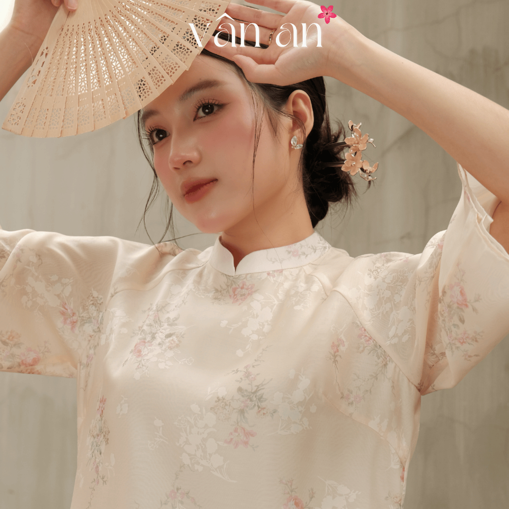 [VÂN AN - TẾT 2026] Áo Dài DIỆP CHI - Dáng Suông, Tay Lỡ - Thiết Kế 4 Tà - Chất Liệu Tơ Premium In Hoạ Tiết Hoa 3D | BigBuy360 - bigbuy360.vn