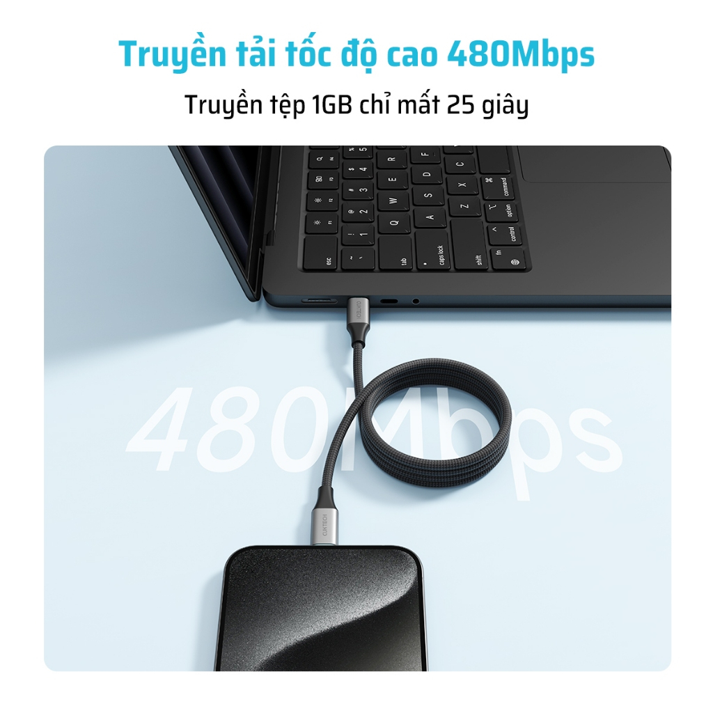 Cáp Sạc Từ Tính CUKTECH 240W C-C | Hỗ Trợ Sạc, Truyền Tệp Nhanh |  Bảo Hành 18 Tháng CMC610 CMC615 | BigBuy360 - bigbuy360.vn