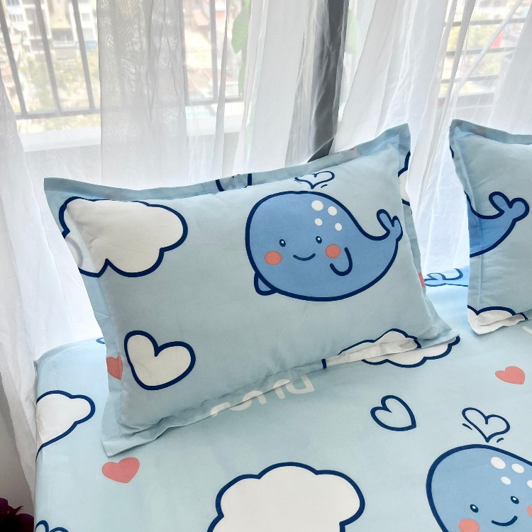 Vỏ gối nằm Cotton Poly kích thước 45x65cm (1 chiếc) có khoá kéo