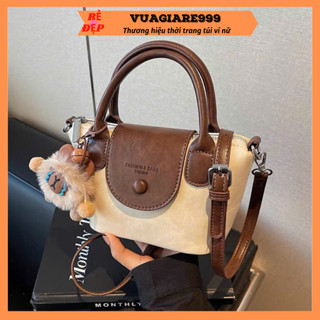  Túi xách nữ đeo chéo đeo vai cầm tay đẹp da trơn basic tặng kèm móc gấu siêu xinh đi chơi thời trang hàn quốc DC76 