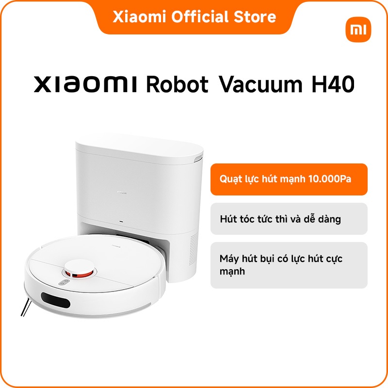 Robot hút bụi Xiaomi H40｜Quạt lực hút mạnh 10.000Pa｜Máy hút bụi có lực hút cực mạnh｜Hút tóc tức thì và dễ dàng | BigBuy360 - bigbuy360.vn