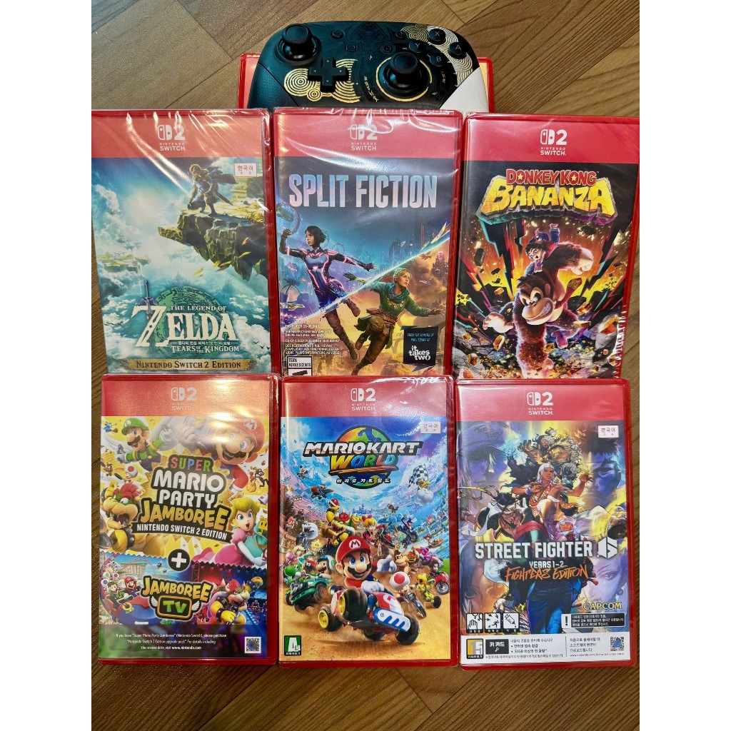 Game Nintendo Switch 2 - Zelda/Split Fiction/Donkey Kong/Mario Jamboree/Mario Kart World/Street Figh