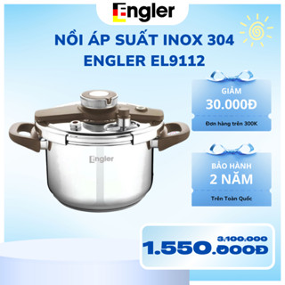 Nồi Áp Suất Inox Engler EL9122, Dung Tích 6L, Inox 304 An Toàn, Bền Bỉ, Dùng Được Trên Mọi Loại Bếp