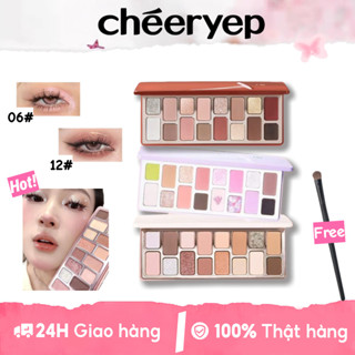  Cheeryep Bảng Phấn Mắt QianYan 16 Ô Natural Color Tone Màu Đa Dạng Nhũ Lì 