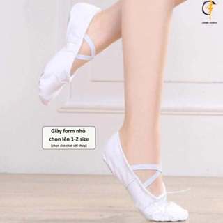 Giày tập múa bale, giày tập múa cổ trang size 22-44 form giày nhỏ đi tăng size