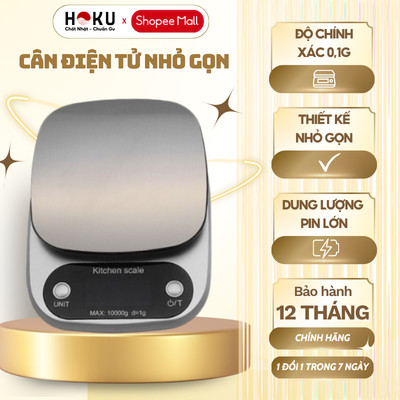 Cân Điện Tử Mini Nhà Bếp HOKU Cân Tiểu Ly, Full Màu 3 Loại 3, 5, 10Kg Chính Xác Đến 0,1g - CDT01