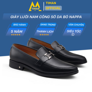  Giày tây nam da bò Timanvn giày lười công sở giày nam đi tiệc thiết kế mọi cao cấp BH 5 năm GT557 