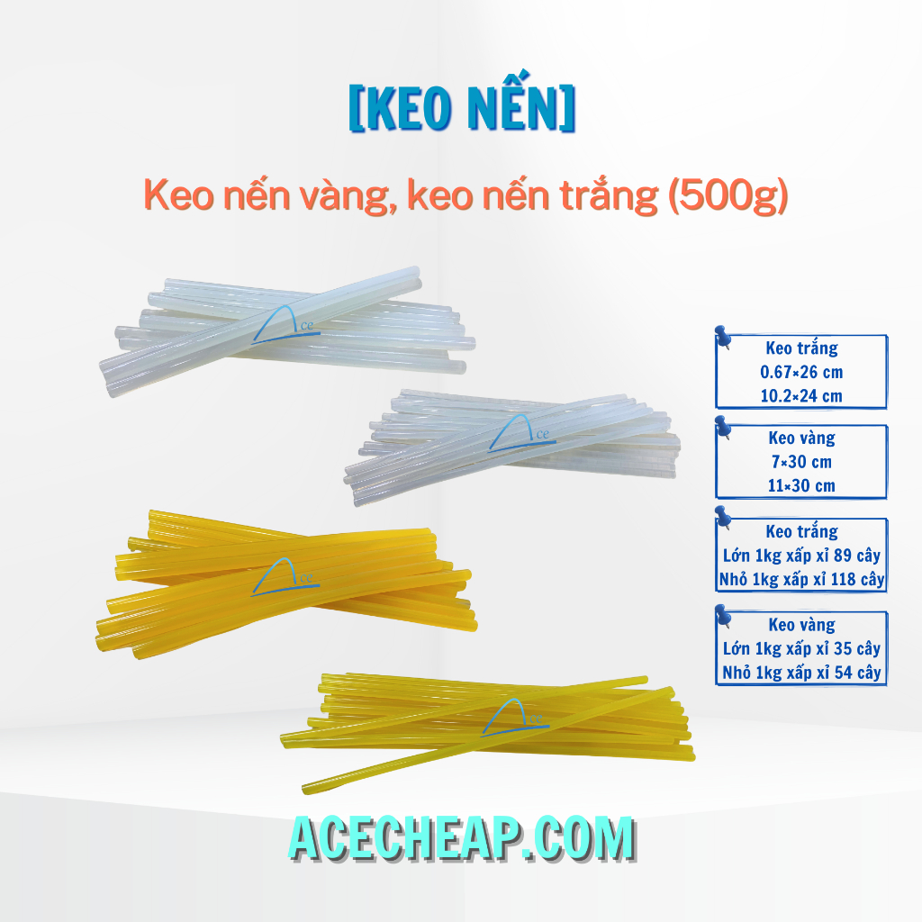 [KEO NẾN] Keo nến vàng, keo nến trắng (500gr)