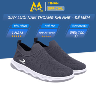  Giày lười nam Timanvn GV15 chất liệu vải đẹp cao cấp phong cách thể thao bảo hành 1 năm 