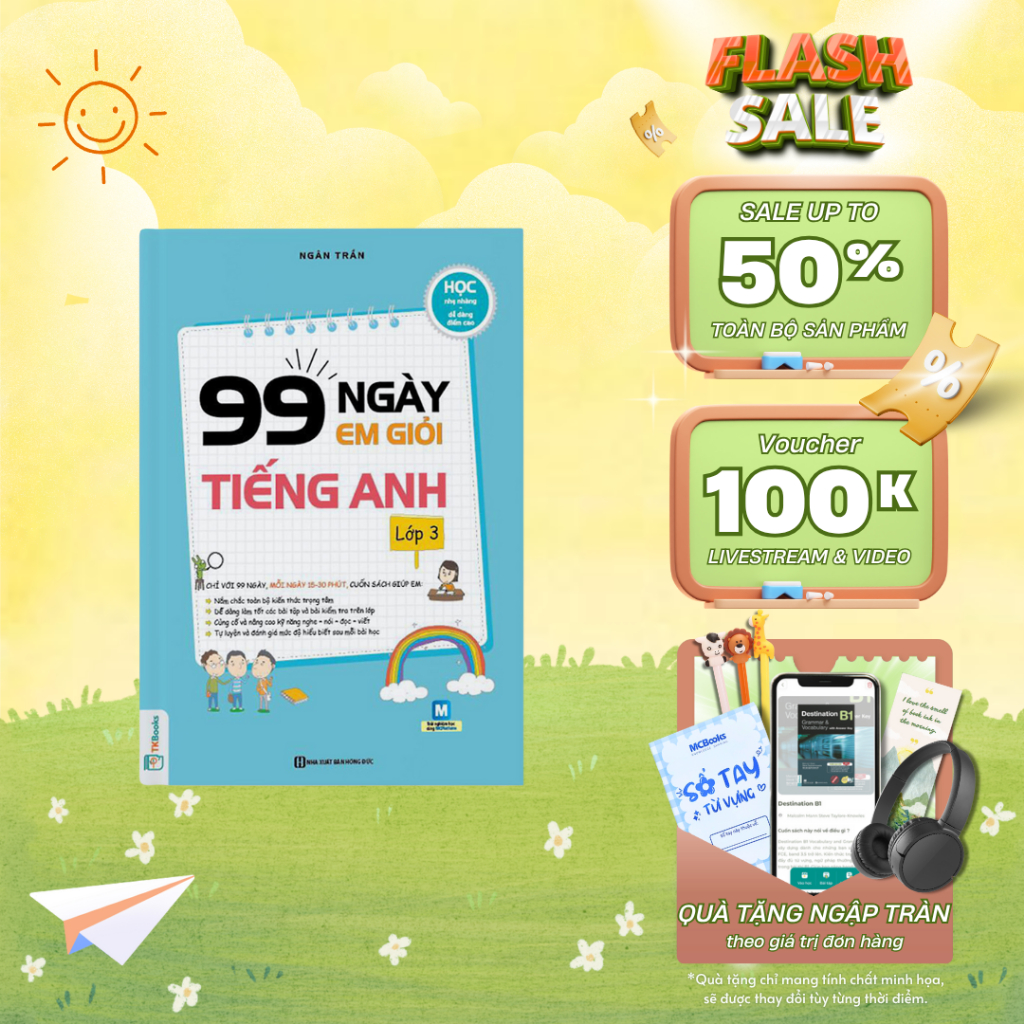 Sách - 99 ngày em giỏi Tiếng Anh lớp 3 Mcbooks