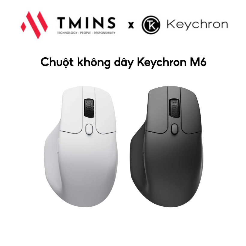 Chuột không dây Keychron M6S cảm biến PixArt 3395 - Hàng chính hãng