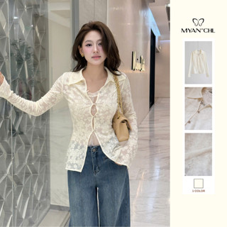 Áo Ren Dài Tay MYAN DESIGN Cổ Đức Dáng Ôm Thời Trang Thanh Lịch ASS250101