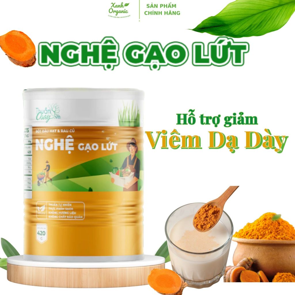  Sữa Nghệ Gạo Lứt - 420g - Hỗ Trợ Tiêu Hóa 